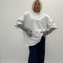 maglia con manica doppio strato layered